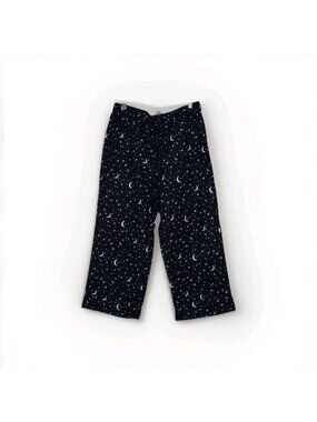 Banana Republic Celestial Print Pajama Pants Women XL Black Pockets Flannel NWT